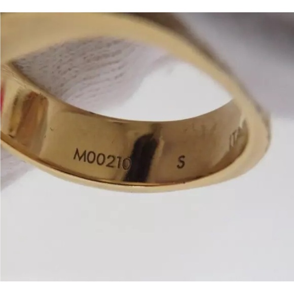 LOUIS VUITTON Nanogram Gold & Silver Ring - Size Small - Picture 11 of 14